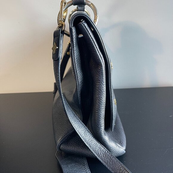 MCM 2- Way Grained Cowhide Leather Bag - Black - Preowned - Picture 12 of 15